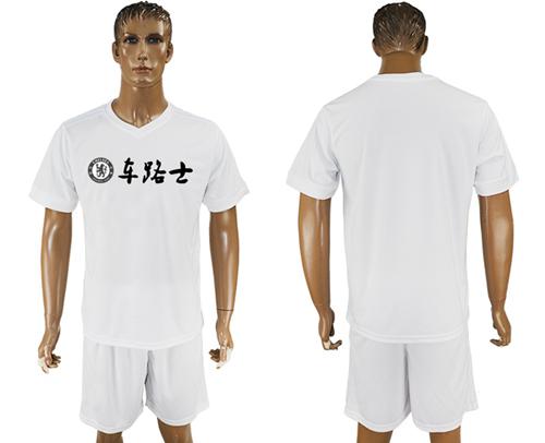 Chelsea Blank White Soccer Club T-Shirt - Click Image to Close